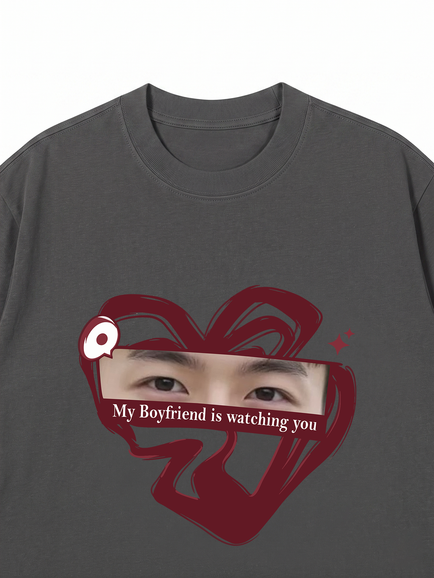 Áo Thun  My Girlfriend BoyFriend Is Watching You Heart